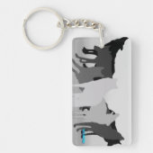 オオカミKeychain キーホルダー (正面)