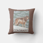 オオカミStandingColorado クッション (裏面)