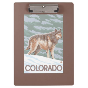 オオカミStandingColorado クリップボード