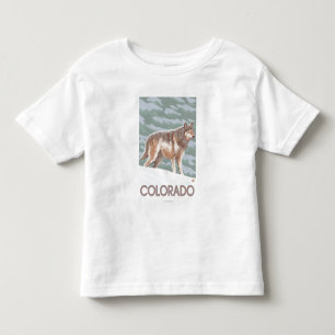 オオカミStandingColorado トドラーTシャツ