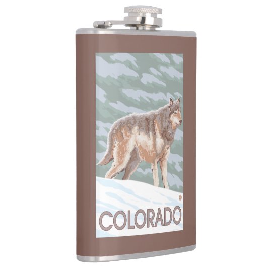 オオカミStandingColorado フラスク (右)