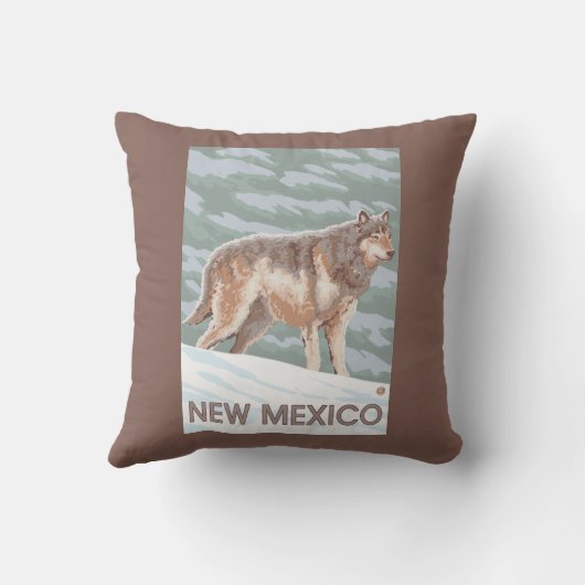 オオカミStandingNewメキシコ クッション (裏面)