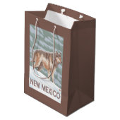 オオカミStandingNewメキシコ ミディアムペーパーバッグ (裏面アングル)