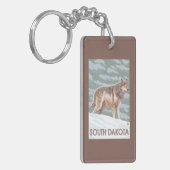 オオカミStandingSouthダコタ キーホルダー (正面左)