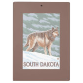 オオカミStandingSouthダコタ クリップボード (裏面)