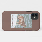 オオカミStandingSouthダコタ Case-Mate iPhoneケース (裏面(横))