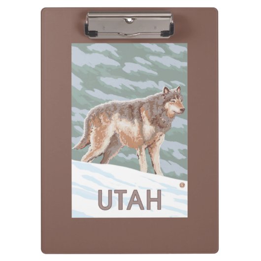 オオカミStandingUtah クリップボード (正面)