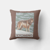 オオカミStandingWyoming クッション (裏面)