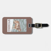 オオカミStandingWyoming ラゲッジタグ (正面横)