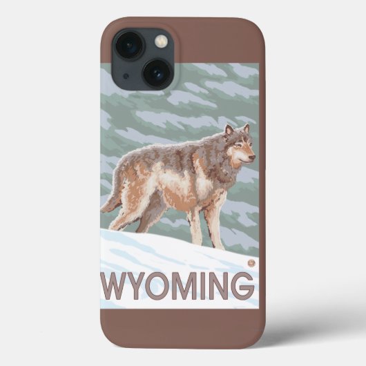オオカミStandingWyoming Case-Mate iPhoneケース (裏面)