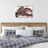 オオカミWinifred Austen,ヴィンテージ野生動物 キャンバスプリント (インサイチュ (寝室))