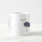 オオカモメの鳥の種の芸術 コーヒーマグカップ (正面左)