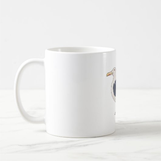 オオカモメの鳥の種の芸術 コーヒーマグカップ (左)