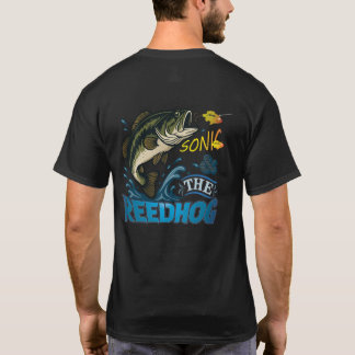 オオクチバスのイラスト ソニック&ザ・リードホッグ Tシャツ