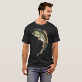 オオクチバスのジャンプ Tシャツ (正面フル)