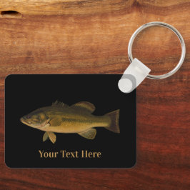 オオクチバスのテキストを入力する魚 キーホルダー
