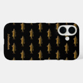 オオクチバスの模様と名前 Case-Mate iPhoneケース (裏面 (横))