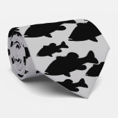 オオクチバスの魚釣りのテンプレート ネクタイ (ロール)