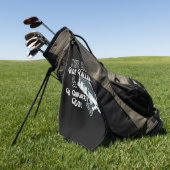 オオクチバスの魚釣り手タオル ゴルフタオル (グリーン)