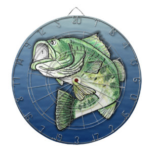 オオクチバスの魚釣り ダーツボード
