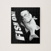 オオクチバスの魚 ジグソーパズル (縦)