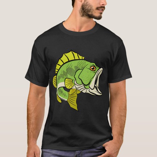 オオクチバス ストライク Tシャツ (正面)