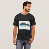 オオクチバス ファイティング フィッシュ Tシャツ (正面フル)