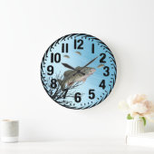 オオクチバス-時計 ラージ壁時計 (ホーム)