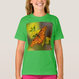 オオゴマダラ(和名:タバコチョウ)とセイヨウノコギリソウ Tシャツ