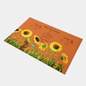 オオサンフラワースクリプトの単語 ドアマット (アングル)