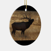 オオシカのビューグルおよび蒸気 セラミックオーナメント (右)