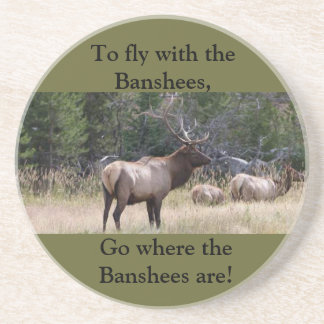 オオシカの狩りの砂岩野性生物のコースター コースター