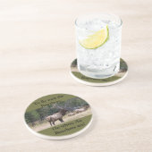 オオシカの狩りの砂岩野性生物のコースター コースター (側面)