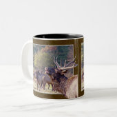 オオシカの群れのマグ ツートーンマグカップ (正面左)