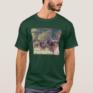 オオシカの群れのワイシャツ Tシャツ