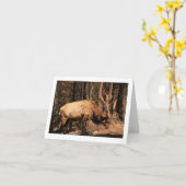 オオシカのnotecard カード (黄色い花)