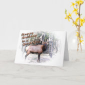 オオシカは誕生日カスタマイズ カード (黄色い花)