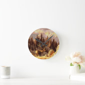 オオシカBull ラウンド壁時計 (ホーム)