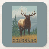 オオシカSceneColorado スクエアペーパーコースター (正面)