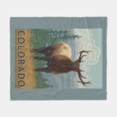 オオシカSceneColorado フリースブランケット (正面(横))