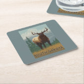 オオシカSceneSouthダコタ スクエアペーパーコースター (アングル)