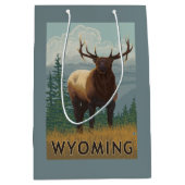 オオシカSceneWyoming ミディアムペーパーバッグ (正面)