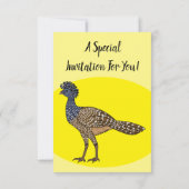 オオスリハクチョウの漫画イラスト 招待状 (裏面)