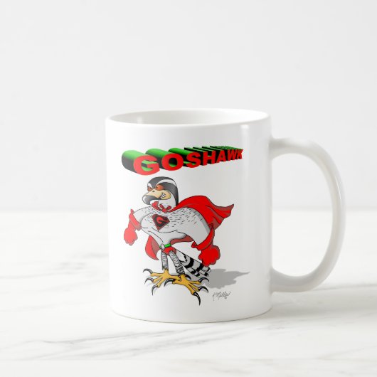 オオタカのキャラクター コーヒーマグカップ (右)