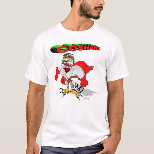 オオタカのキャラクター Tシャツ (正面)