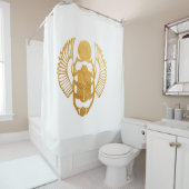 オオタマオシコガネエジプト。 エジプト人によって飛ぶオオタマオシコガネのカブトムシ シャワーカーテン (インサイチュ)