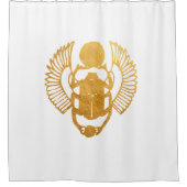 オオタマオシコガネエジプト。 エジプト人によって飛ぶオオタマオシコガネのカブトムシ シャワーカーテン (正面)
