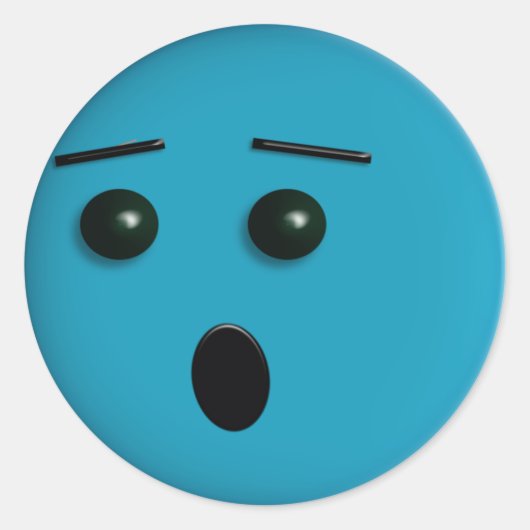 オオノビクビク顔 ラウンドシール (正面)