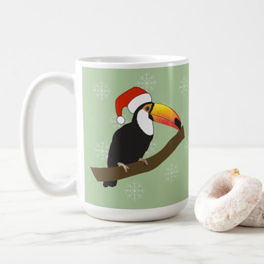 オオハシのクリスマス・スノーフレーク コーヒーマグカップ (ドーナツ)