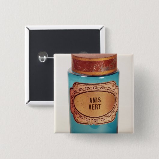 オオハシカッコウVertのためのラベルが付いている瓶に、c.1860薬剤を入れて下さい 缶バッジ (正面&裏面)